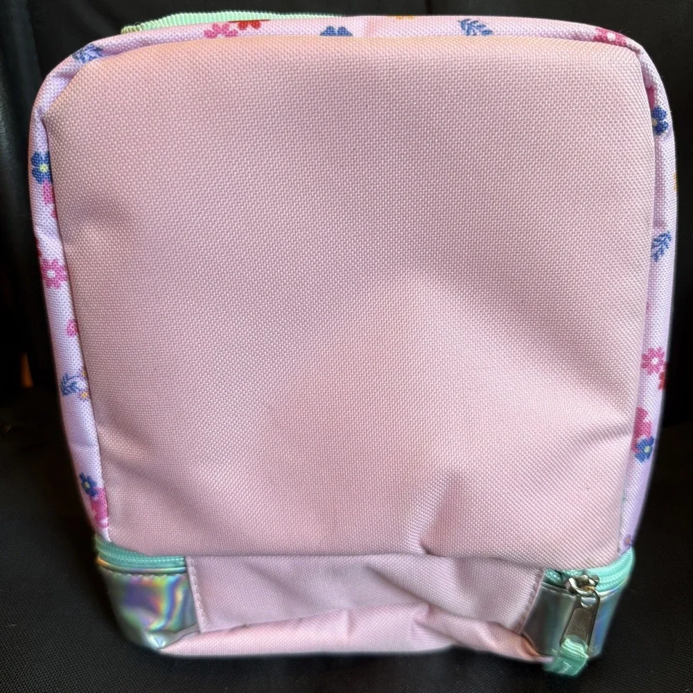 Bioworld Disney Princess Dual Compartment Insulated Lunch Kit Pink Holographic